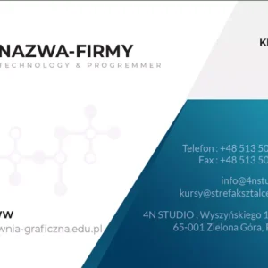Projekt Graficzny Wizytówki Firmowej |  Wizytówka Biznesowa