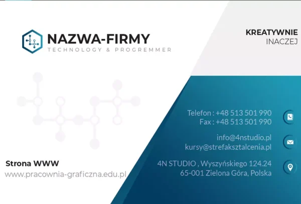 Projekt Graficzny Wizytówki Firmowej |  Wizytówka Biznesowa